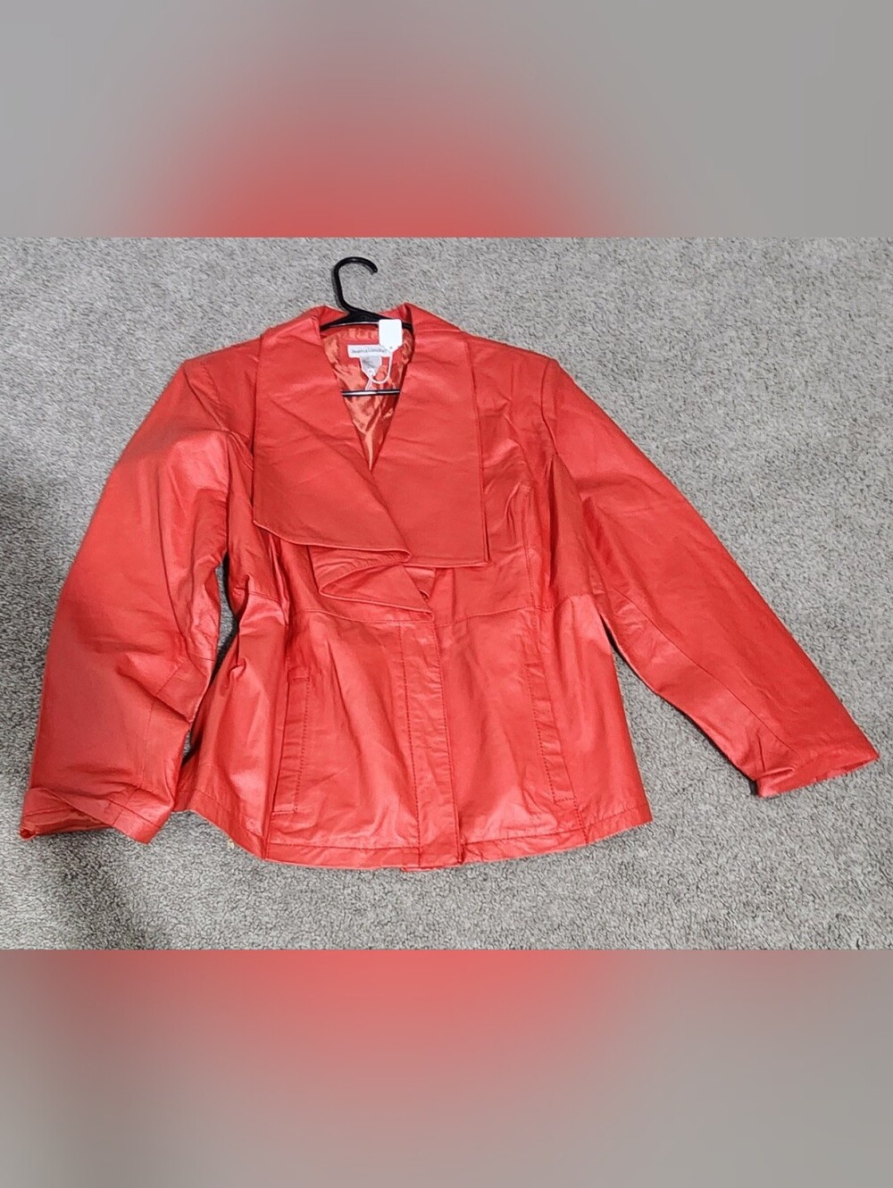 Women’s Red Genuine Leather Jacket